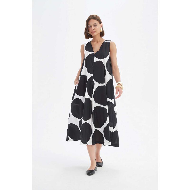 TIRELLI Inverted Pleat Poplin Dress image number 2